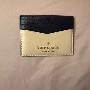 Kate Spade Black and Cream Card Holder